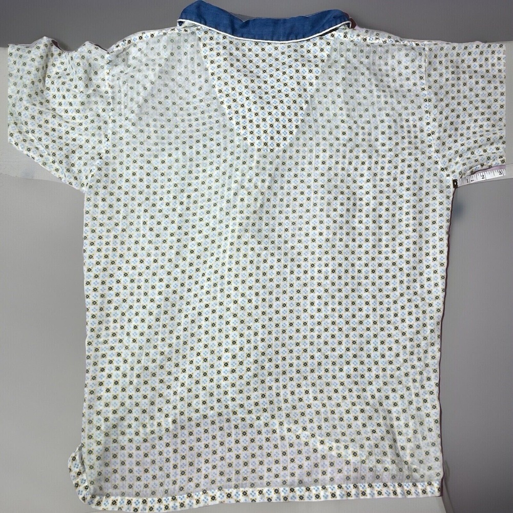 vintage 60s pajamas Top 60s 70s Sleepwear EUC long Sleeve Sleep Shirt - Picture 10 of 11